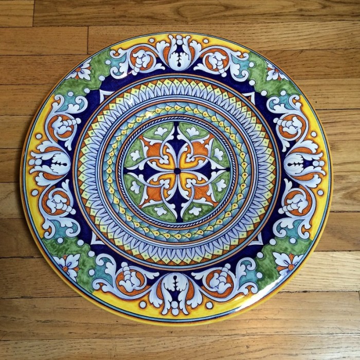 Geometrico Ornato Large Decorative Platter - Italian Pottery Outlet