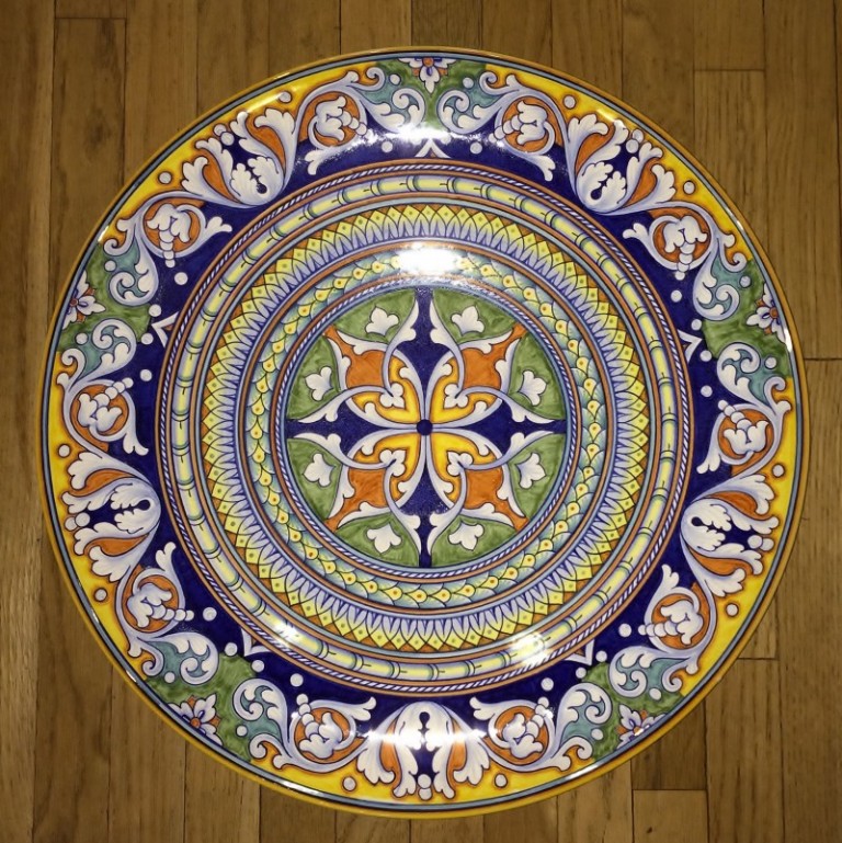 Geometrico Ornato Large Decorative Platter - Italian Pottery Outlet