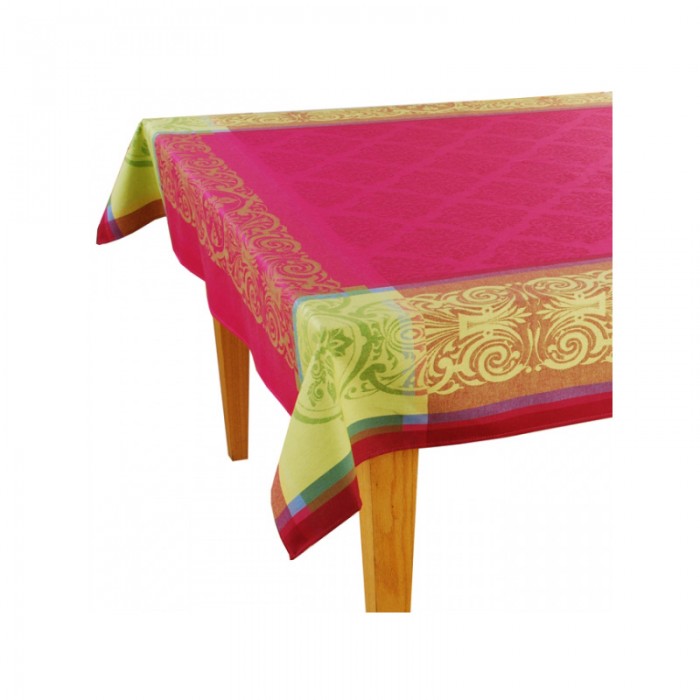 Renaissance Fuscia Jacquard Tablecloth or Napkins