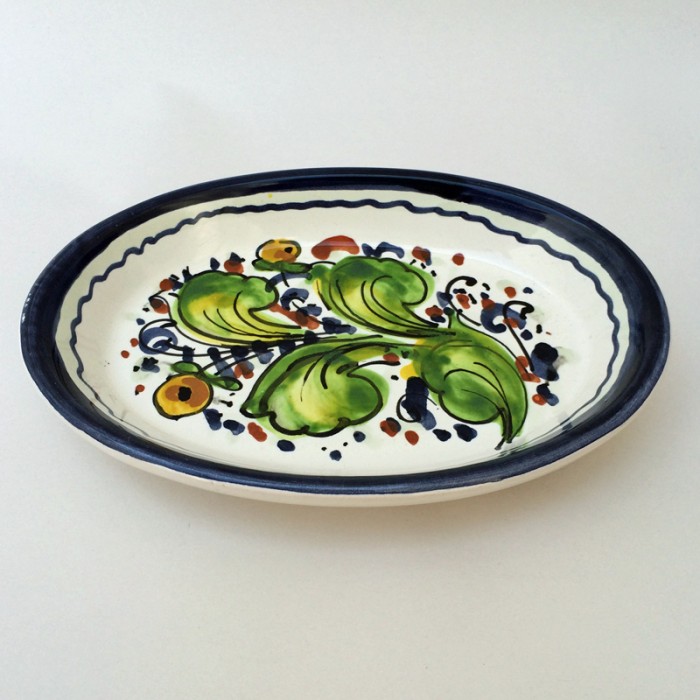 Fresh Greenery Small Oval Dish