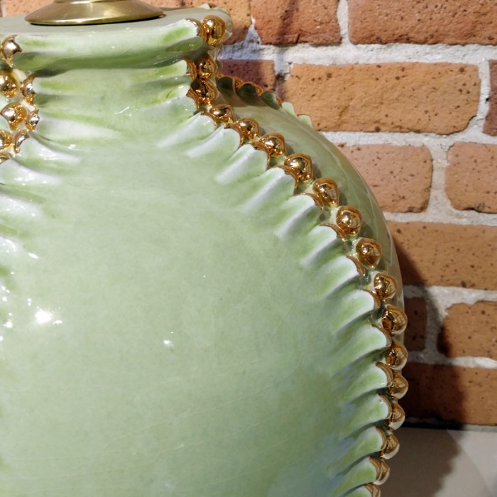 Green Lamp with Gold Spines - Image 5