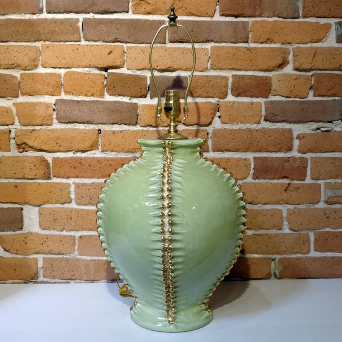 Green Lamp with Gold Spines - Image 2