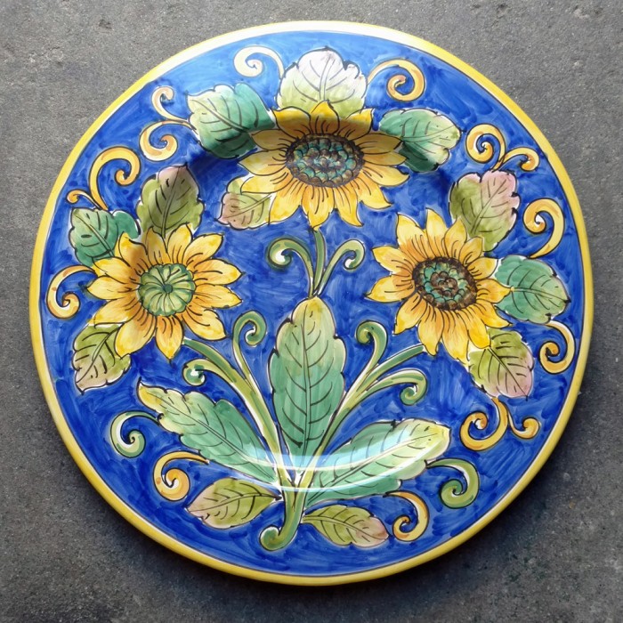 Medium Round Platter - Sunflower