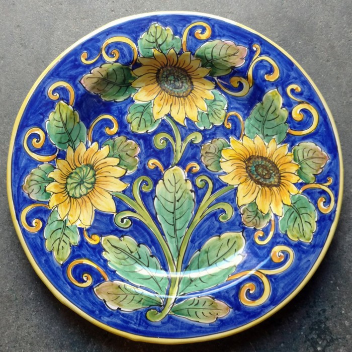 Large Round Platter - Sunflowers