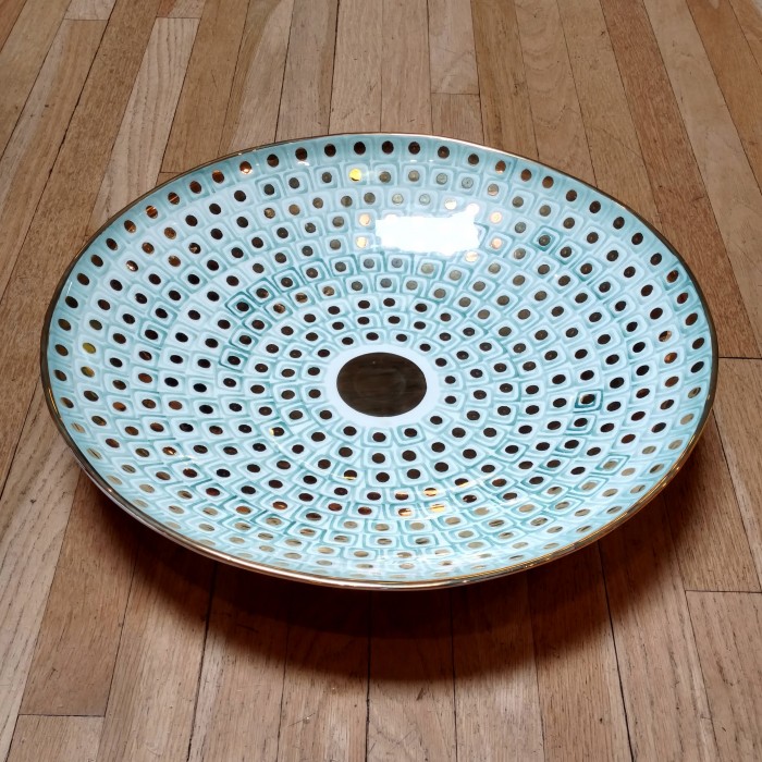 Labirinto Turchese Large Shallow Bowl - Image 2