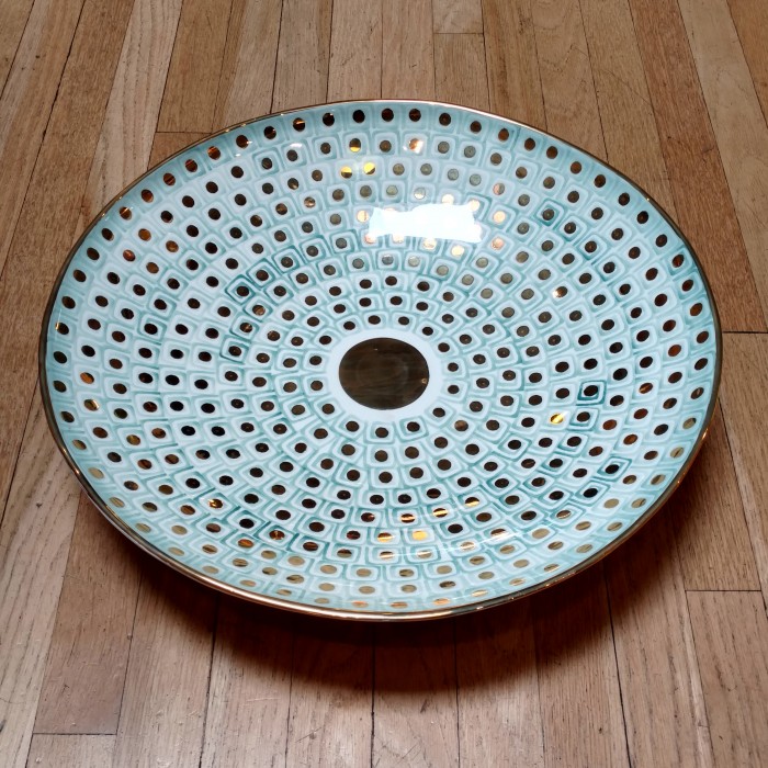 Labirinto Turchese Large Shallow Bowl