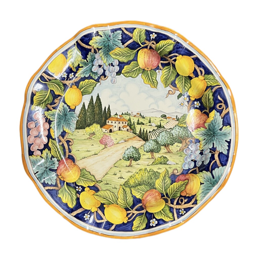 Tuscan Platter - Villa's View - Italian Pottery Outlet