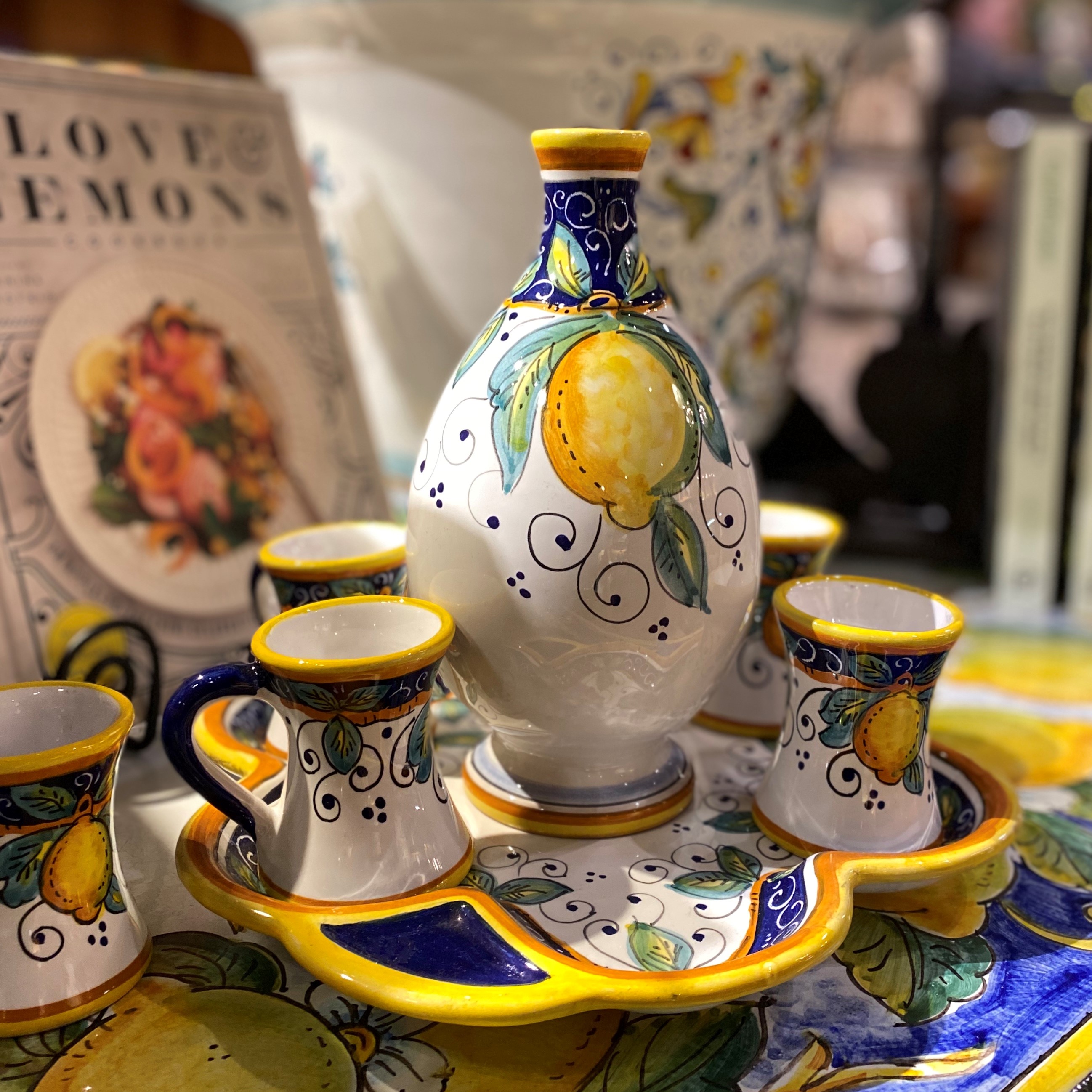 Italian pottery limoncello cup