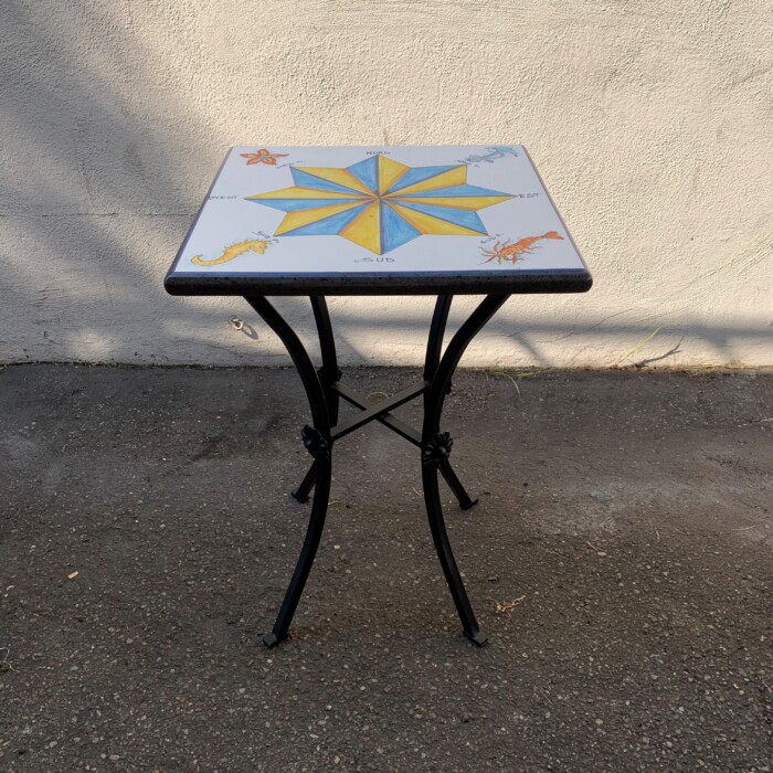 20” Square Italian Volcanic Table – Compass