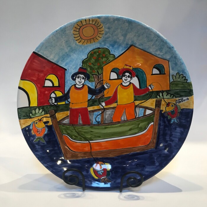 Parrucca Round Serving Platter - Fisherman