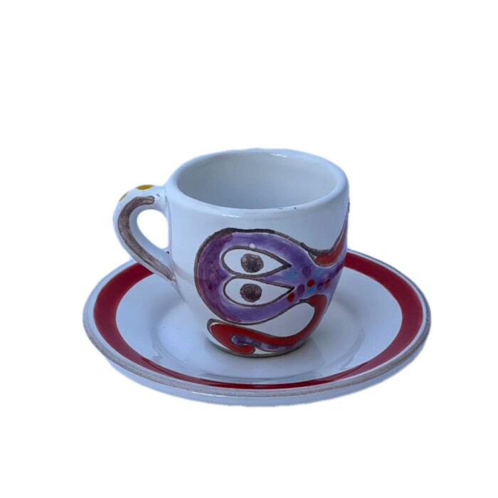 De Simone Espresso Cup and Saucer - Octopus