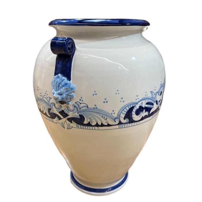 Ornato Urn - White with Blue Accents - Image 2