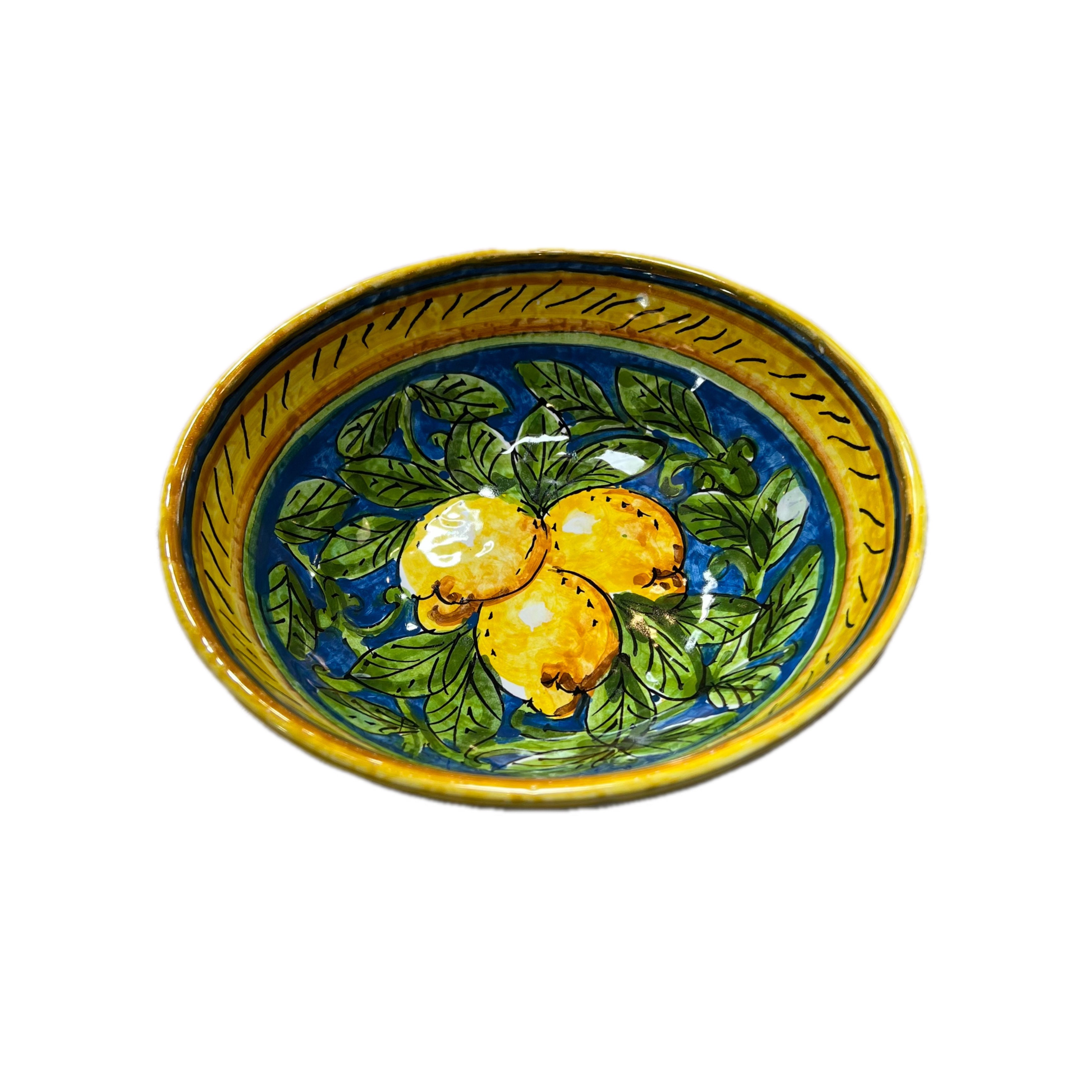 Serving plate with citrus decoration by Ceramiche Siciliane