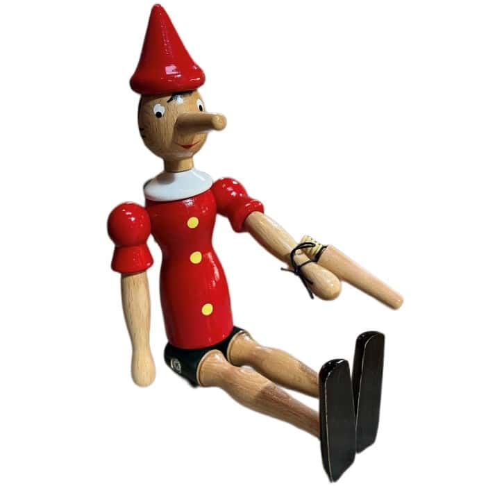 12" Wooden Pinocchio - Image 2