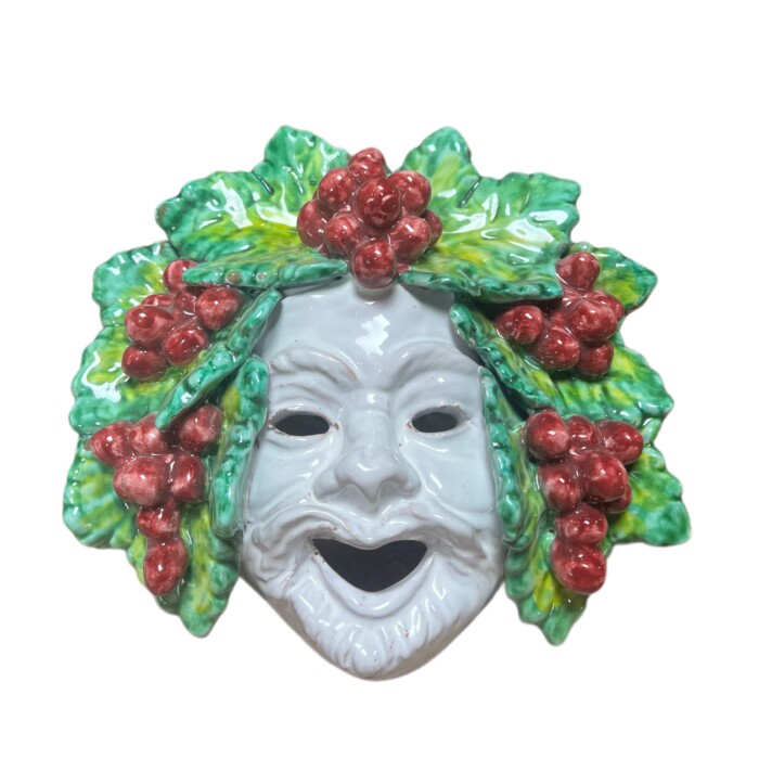 Small Bacchus Mask with Blue Grapes