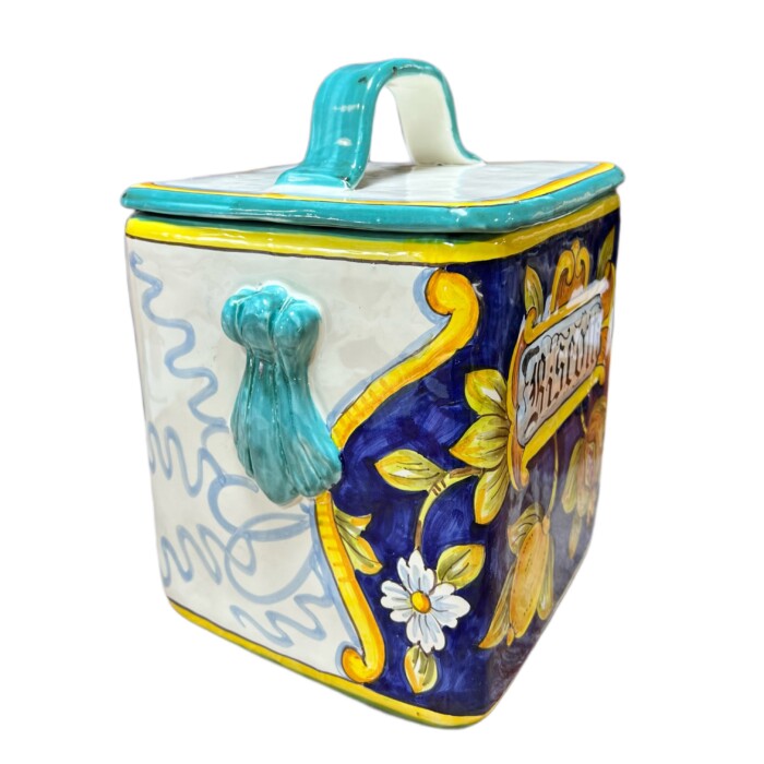 Square Biscotti Jar With Handle - Image 3