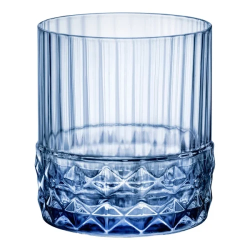 blue bormioli short glass