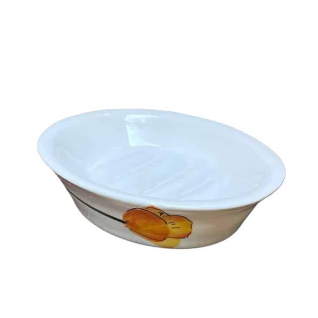 italian ceramic poppy soap dish